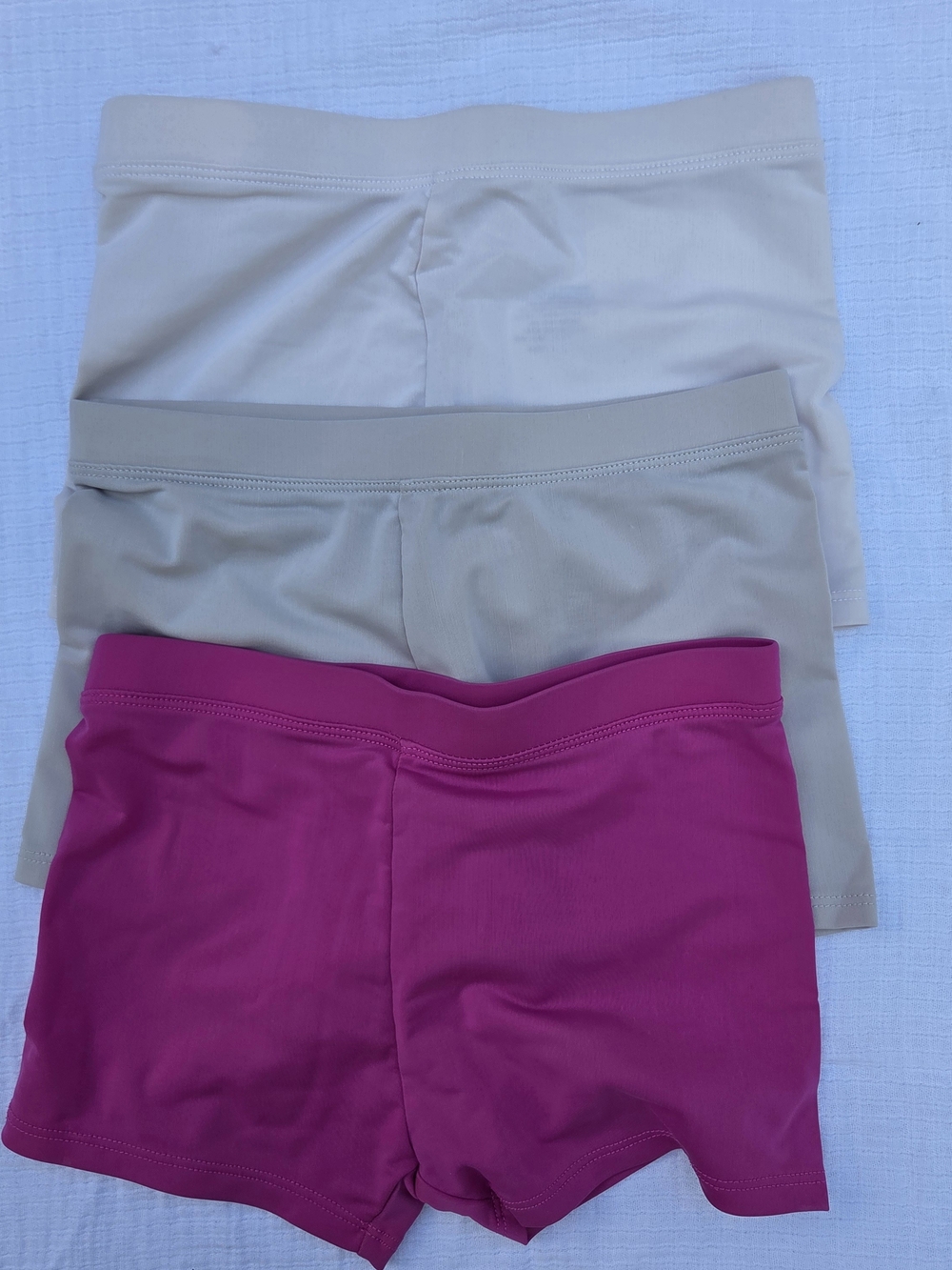 SO Girls Cartwheel Shorts - Set of 3 - Size Medium - Pink/White/Gray